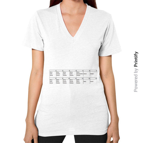 V-Neck (on woman) White printify-dev-2