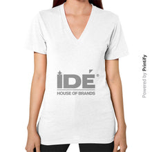 V-Neck (on woman) White printify-dev-2