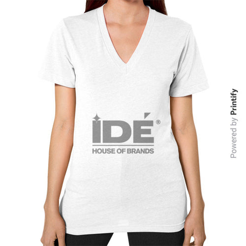 V-Neck (on woman) White printify-dev-2