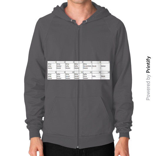 Zip Hoodie (on man) Asphalt printify-dev-2
