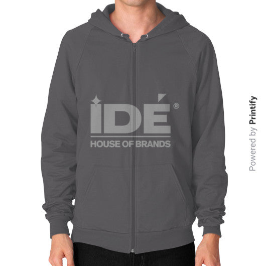 Zip Hoodie (on man) Asphalt printify-dev-2