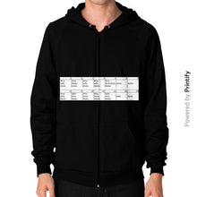 Zip Hoodie (on man) Black printify-dev-2