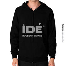 Zip Hoodie (on man) Black printify-dev-2