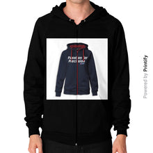 Zip Hoodie (on man) Black printify-dev-2