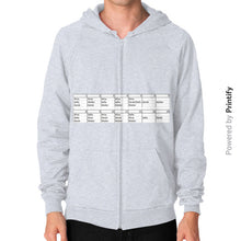 Zip Hoodie (on man) Heather grey printify-dev-2