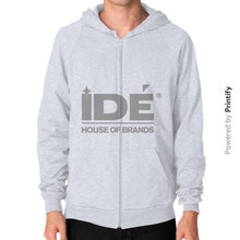 Zip Hoodie (on man) Heather grey printify-dev-2