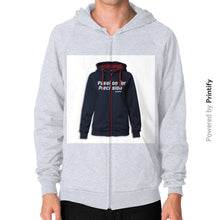 Zip Hoodie (on man) Heather grey printify-dev-2