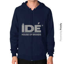 Zip Hoodie (on man) Navy printify-dev-2