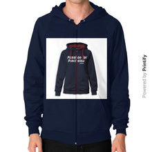 Zip Hoodie (on man) Navy printify-dev-2
