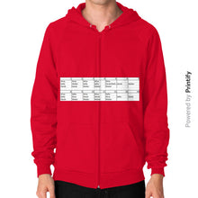 Zip Hoodie (on man) Red printify-dev-2