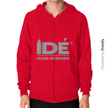 Zip Hoodie (on man) Red printify-dev-2