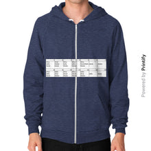 Zip Hoodie (on man) Tri-Blend Navy printify-dev-2