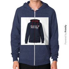 Zip Hoodie (on man) Tri-Blend Navy printify-dev-2