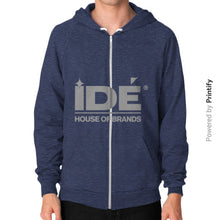 Zip Hoodie (on man) Tri-Blend Navy printify-dev-2