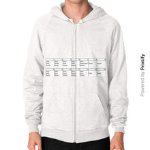 Zip Hoodie (on man) Tri-Blend Oatmeal printify-dev-2