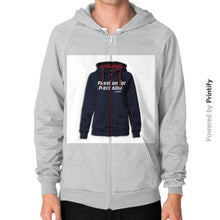Zip Hoodie (on man) Tri-Blend Silver printify-dev-2