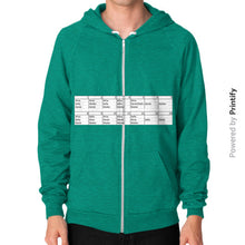 Zip Hoodie (on man) Tri-Blend Vintage Green printify-dev-2