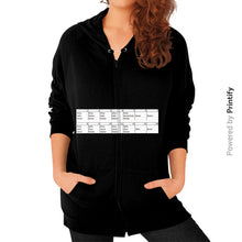 Zip Hoodie (on woman) Black printify-dev-2