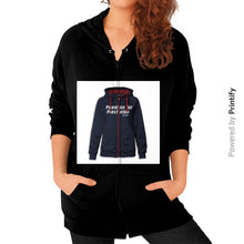 Zip Hoodie (on woman) Black printify-dev-2