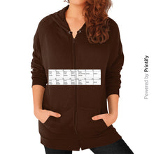 Zip Hoodie (on woman) Brown printify-dev-2