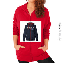 Zip Hoodie (on woman) Red printify-dev-2