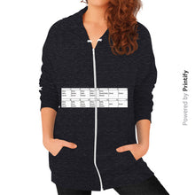 Zip Hoodie (on woman) Tri-Blend Black printify-dev-2