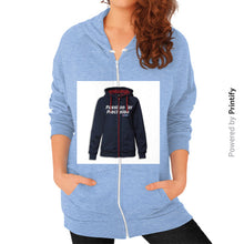 Zip Hoodie (on woman) Tri-Blend Blue printify-dev-2