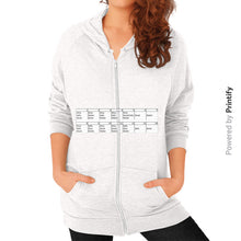 Zip Hoodie (on woman) Tri-Blend Oatmeal printify-dev-2