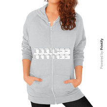 Zip Hoodie (on woman) Tri-Blend Silver printify-dev-2
