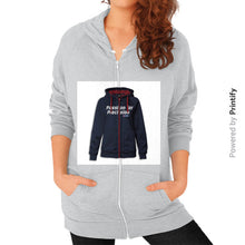 Zip Hoodie (on woman) Tri-Blend Silver printify-dev-2