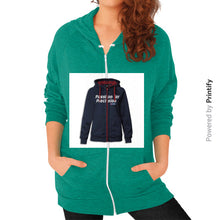 Zip Hoodie (on woman) Tri-Blend Vintage Green printify-dev-2